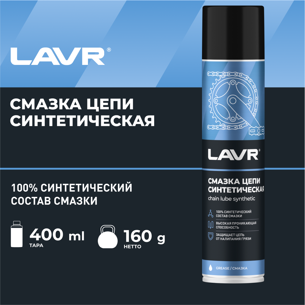 Смазка цепи LAVR Синтетическая, 400 мл Ln1906 купить в Москве по доступной  цене в интернет-магазине Zaptor.ru